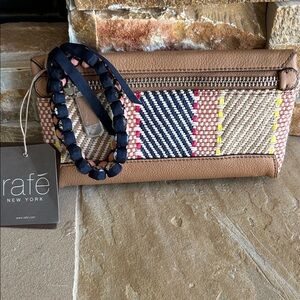Rafe Brown and Multicolor Woven Wristlet